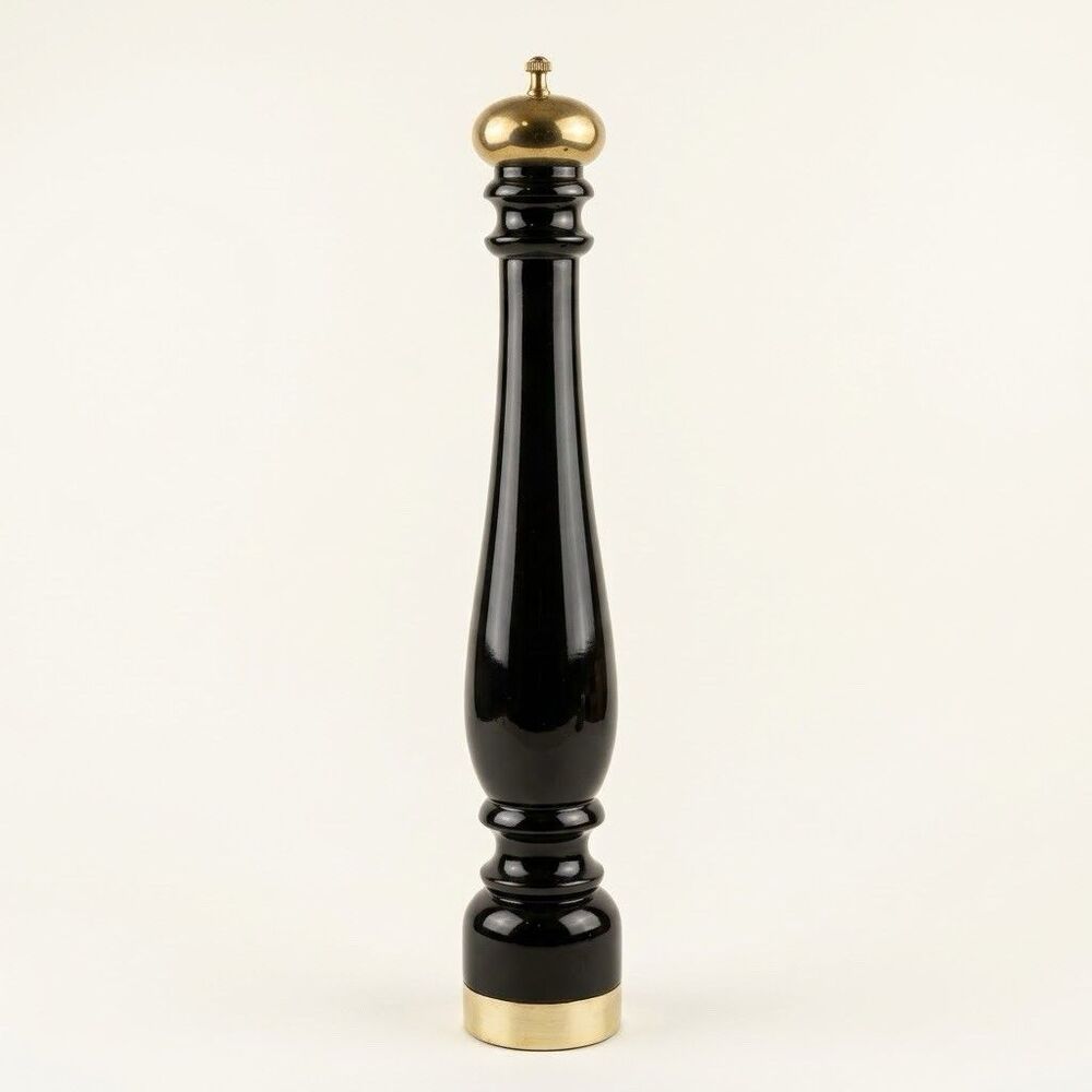 20” Chatsworth Corona Cali Wood Pepper Mill Grinder Brass Finial Base Restaurant